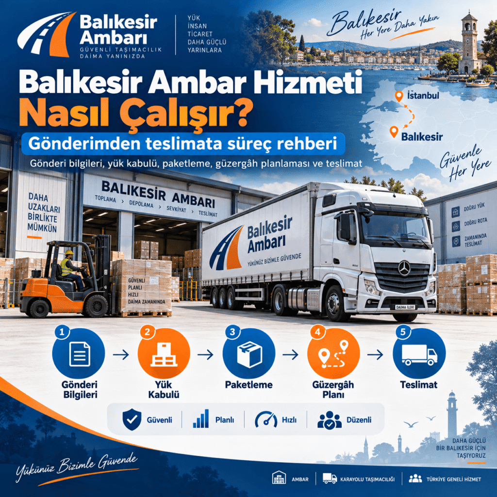 Balıkesir Ambar Hizmeti Nasıl Çalışır? Gönderimden Teslimata Süreç Rehberi